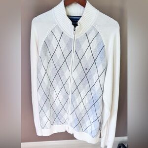 Men’s Tommy Hilfiger Full Zip Argyle Sweater
